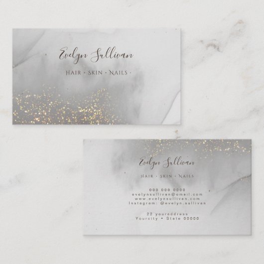 淡水色グリッター名刺 名刺 (正面/裏面)