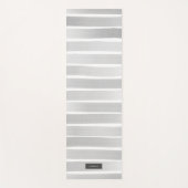 淡水色ストライプかわいらしパーソナライズされた ヨガマット (正面)