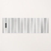 淡水色ストライプかわいらしパーソナライズされた ヨガマット (正面(横))