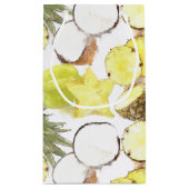 淡水色熱帯果実モノグラムパターン スモールペーパーバッグ (裏面)