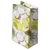 淡水色熱帯果実モノグラムパターン スモールペーパーバッグ (裏面アングル)