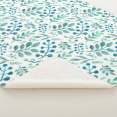 淡水色緑のパターン シェルパブランケット (3/4)