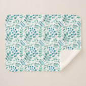 淡水色緑のパターン シェルパブランケット (正面(横))