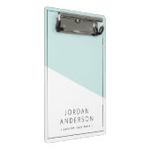 淡水青白色の幾何学色のブロック名 ミニクリップボード (アングル)