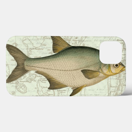 淡水魚の地図 Case-Mate iPhoneケース (裏面 (横))