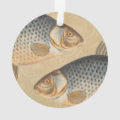 淡水魚の鯉の絵 オーナメント (裏面)