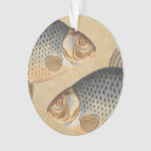 淡水魚の鯉の絵 オーナメント (正面)
