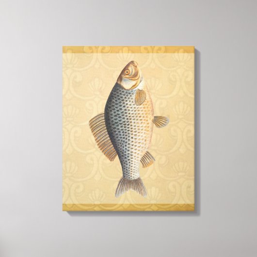 淡水魚の鯉の絵 キャンバスプリント (正面)