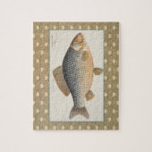 淡水魚の鯉の絵 ジグソーパズル (縦)