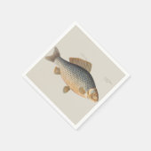 淡水魚の鯉の絵 スタンダードカクテルナプキン (角)