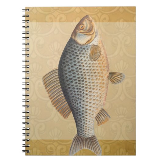 淡水魚の鯉の絵 ノートブック (正面)