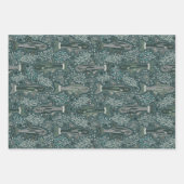 淡水魚スタイリッシュデザインマス魚釣り小 ラッピングペーパーシート (正面3)