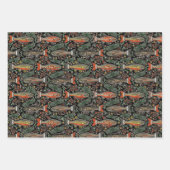 淡水魚スタイリッシュデザインマス魚釣り小 ラッピングペーパーシート (正面)