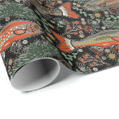 淡水魚スタイリッシュデザインマス魚釣り小 ラッピングペーパー (ロールコーナー)