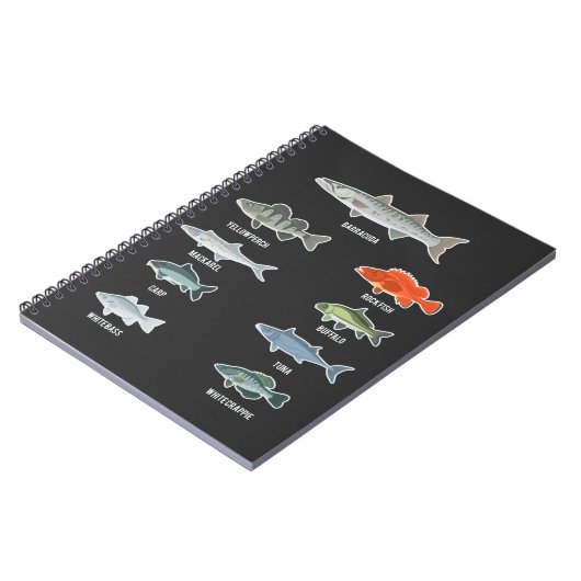 淡水魚タイプ魚釣り種漁師 ノートブック (左側)