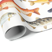 淡水魚ラッピング紙 ラッピングペーパー (ロールコーナー)