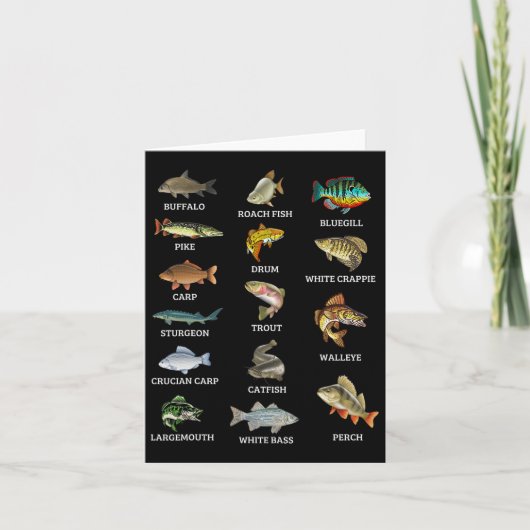 淡水魚種魚釣り漁師 カード (正面)