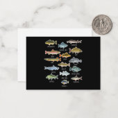 淡水魚種魚釣り ノートカード (正面/裏面インサイチュ)