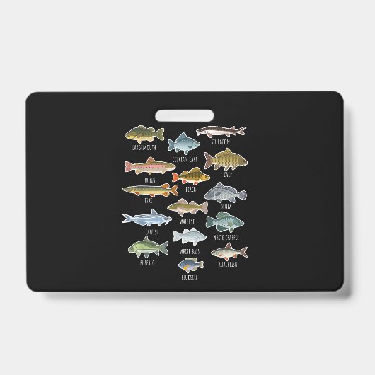 淡水魚種魚釣り バッジ (正面)