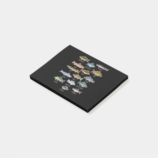 淡水魚種魚釣り ポストイット (アングル)