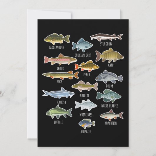 淡水魚種魚釣り 招待状 (正面)