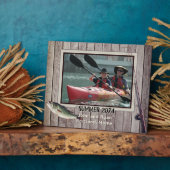 淡水魚釣り素朴額縁写真 フォトプラーク (側面)