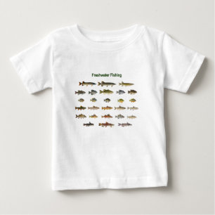 淡水魚釣り ベビーTシャツ