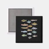 淡水魚魚釣り マグネット (正面/裏面)
