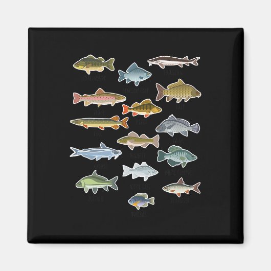 淡水魚魚釣り マグネット (正面)