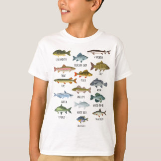 淡水魚魚釣り Tシャツ