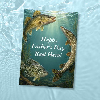 淡水魚 リールヒーロー フィッシング 父の日 カード