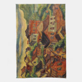 淡水&陳城浦/台湾ヴィンテージ美術料理 キッチンタオル (縦)