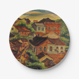 淡水&陳鄭浦/台湾ヴィンテージ芸術 ペーパープレート