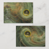 淡渦アガート黄色い灰色のオレンジ 名刺 (正面/裏面)