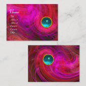 淡渦アクアマリンピンク紫レッドイエロー 名刺 (正面/裏面)