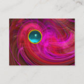 淡渦アクアマリンピンク紫レッドイエロー 名刺 (裏面)