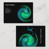 淡渦モノグラム鮮やかブラックブルー 名刺 (正面/裏面)