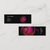 淡渦モノグラム鮮やかブラックレッドピンク スキニー名刺 (正面/裏面)