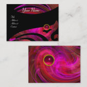 淡渦ルビー赤ピンクブラックパープルイエロー 名刺 (正面/裏面)