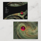 淡渦ルビー赤ピンク黒グレー黄 名刺 (正面/裏面)