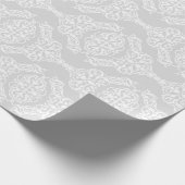 淡灰色と白の結婚式, ロマンティックな結婚式 ラッピングペーパー (角)