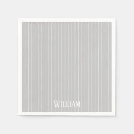 淡灰色パーソナライズされた梅毒 スタンダードカクテルナプキン