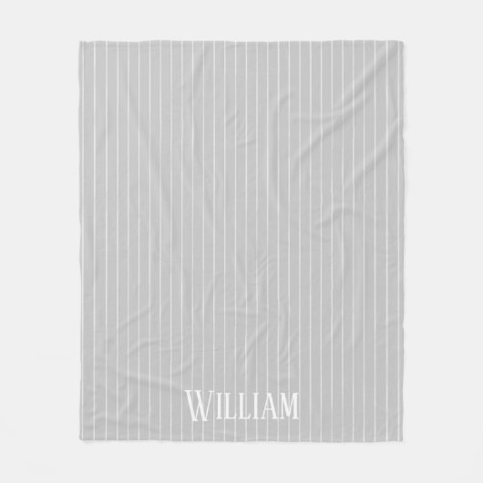 淡灰色パーソナライズされた梅毒 フリースブランケット (正面)