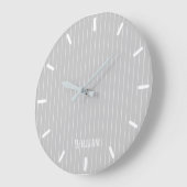 淡灰色パーソナライズされた梅毒 ラージ壁時計 (傾斜)