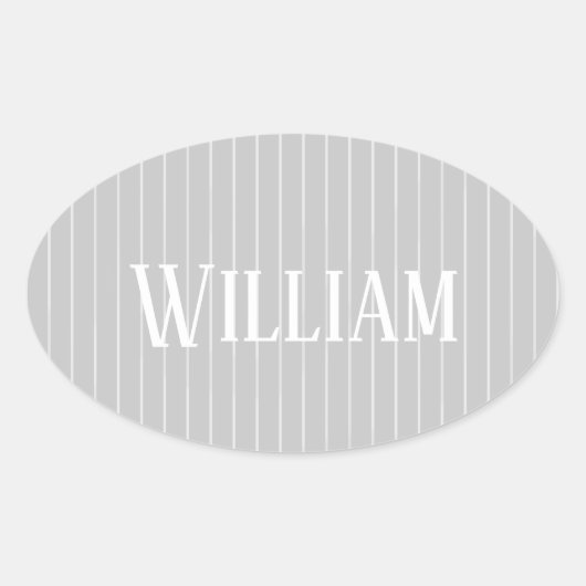 淡灰色パーソナライズされた梅毒 楕円形シール (正面)