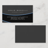 淡灰色ブラックブルースパイラルパターンビジネスカード 名刺 (正面/裏面)