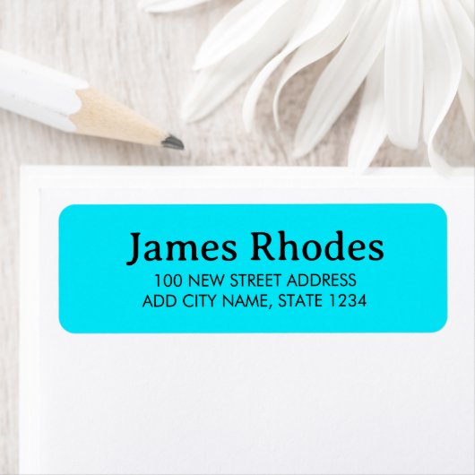 淡無地の青色ミニマル ラベル (インサイチュ)