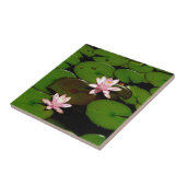 淡紅蓮の水百合花 タイル (側面)