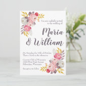 淡紫色のバラ 招待状 (スタンド正面)