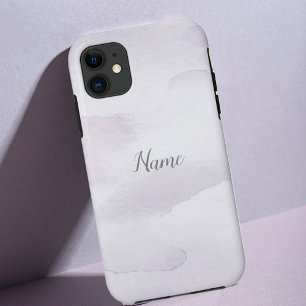 淡紫色の水彩 iPhone 11 ケース